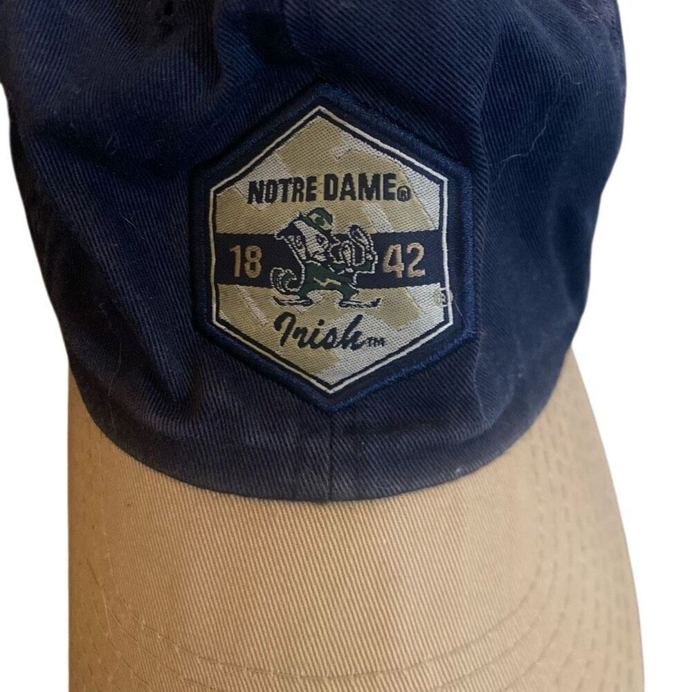 Vintage Steve & Barry’s Fighting Irish Notre Dame blue gold baseball hat distres